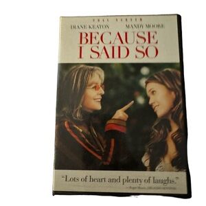 NEW! BECAUSE I SAID SO DVD Diane Keaton Mandy Moore comedy touching This is Us